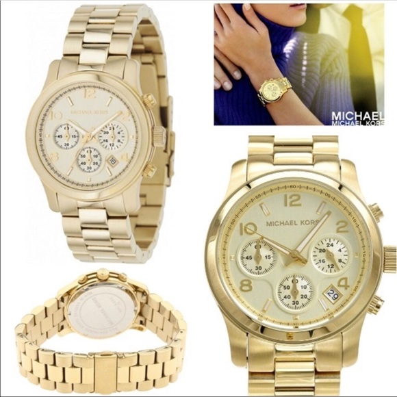 Michael Kors Gold Tone Chronograph Watch MK 5055 - Picture 2 of 3